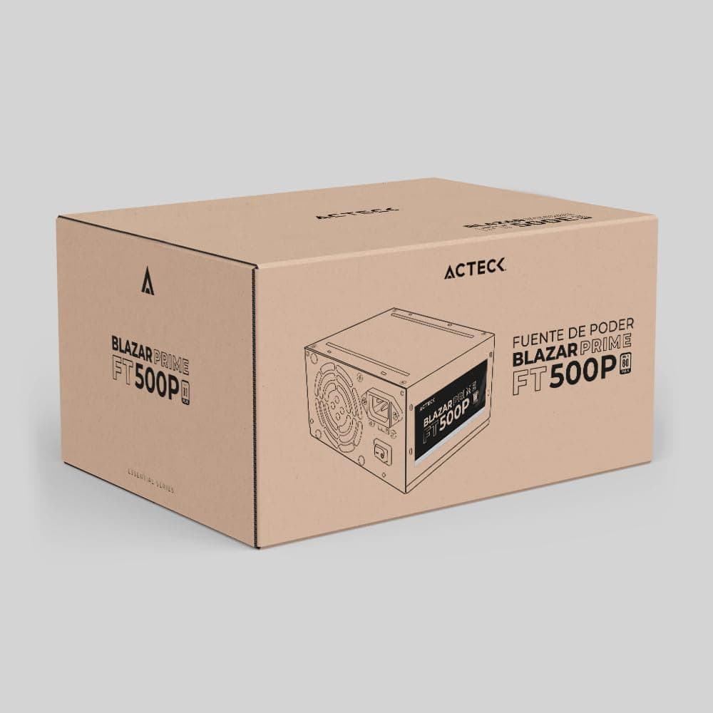 Fuente de poder acteck FT500P 500 WATTS