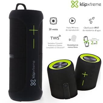 Bocina portátil 2 en 1 KlipXtreme Vibe360