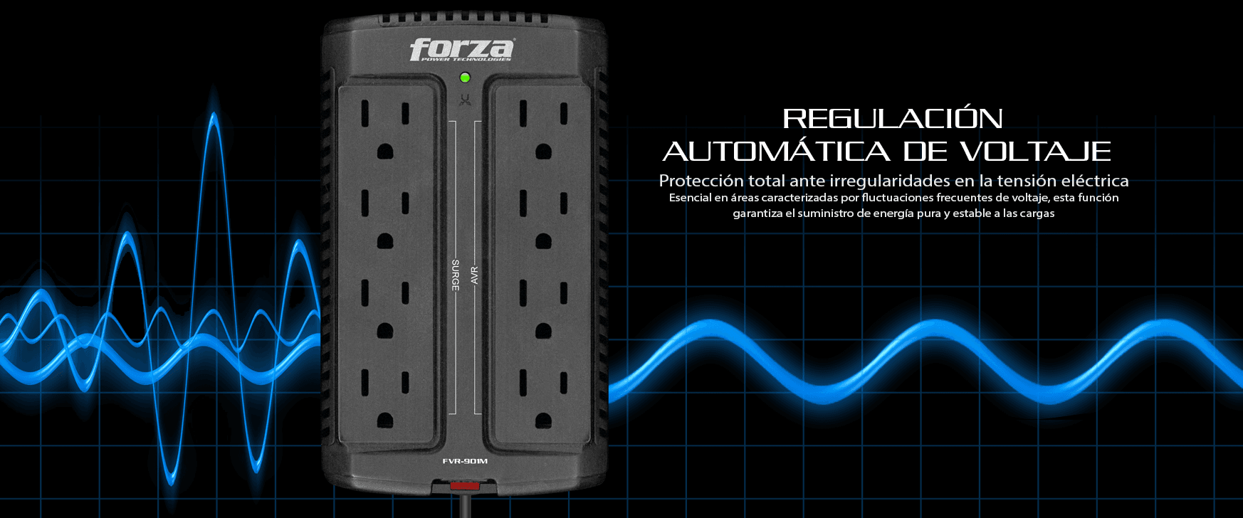 Regulador forza fvr-901m 900va